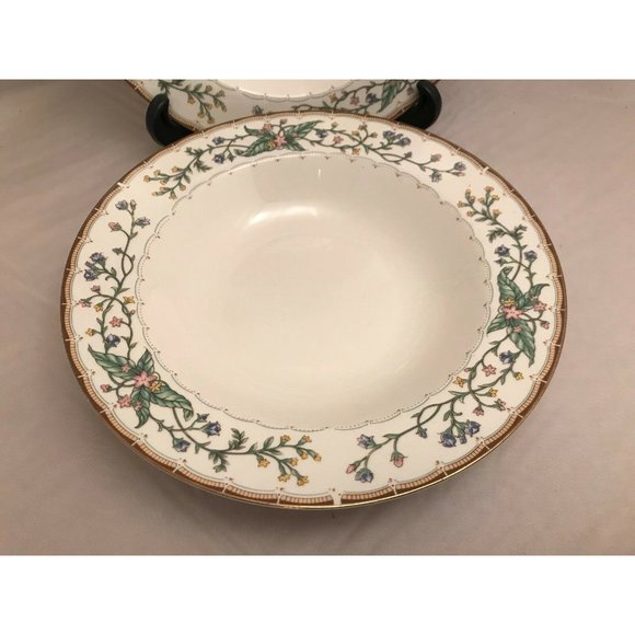 Farberware Wellesley Fine China - Pair Large Rimmed Soup Bowls - 9.25" - #486 - Picture 2 of 7